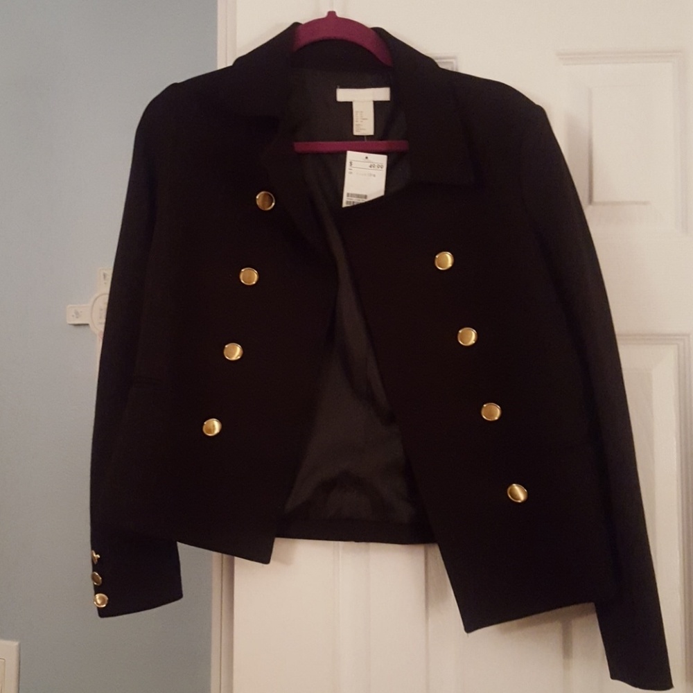 H&M jacket w/ faux pockets and buttons